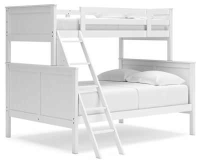 Nextonfort Twin over Full Bunk Bed, White, large
