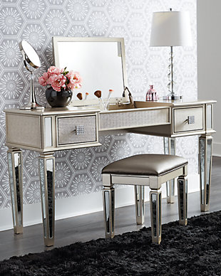 Lonnix Vanity with Stool, , rollover