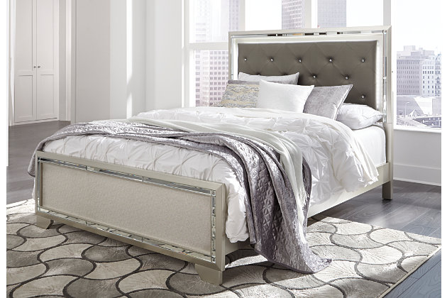 Lonnix Queen Panel Bed Ashley, Light Up Queen Bed Frame