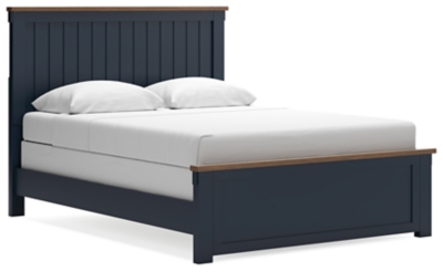 Landocken Queen Panel Bed, Brown/Blue, large
