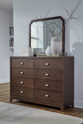 B425B1 Tandisport 8 Drawer Dresser and Mirror, Dark Brown sku B425B1