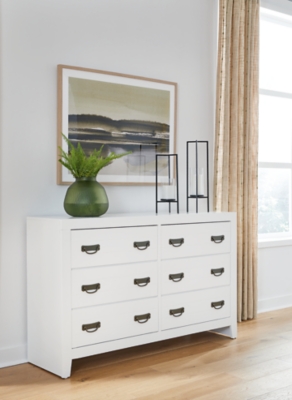 B427-31 Binterglen 6 Drawer Dresser, White sku B427-31