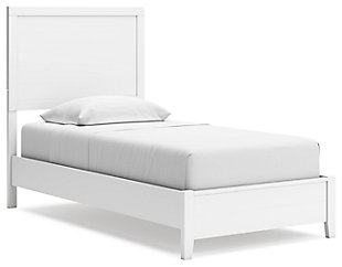 Binterglen Twin Panel Bed, White, large