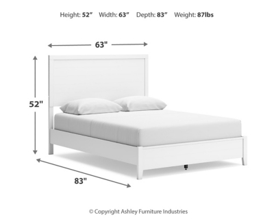 Binterglen Queen Panel Bed, White, large