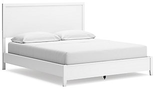 Binterglen California King Panel Bed, White, large
