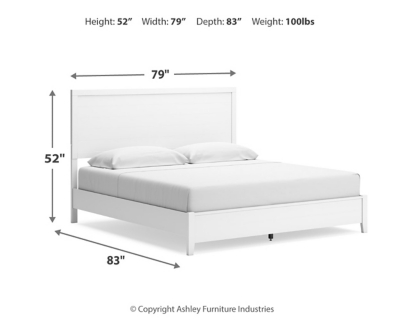 Binterglen King Panel Bed, White, large