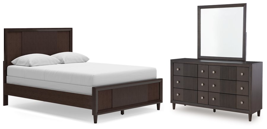 Cama Queen, Cómoda y Espejo Urbantrack - image 1