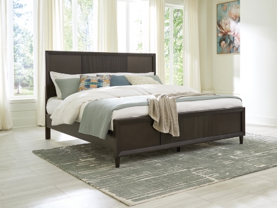 Urbantrack Queen Panel Bed, Dark Brown, rollover
