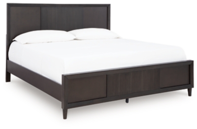 Urbantrack King Panel Bed, Dark Brown, large