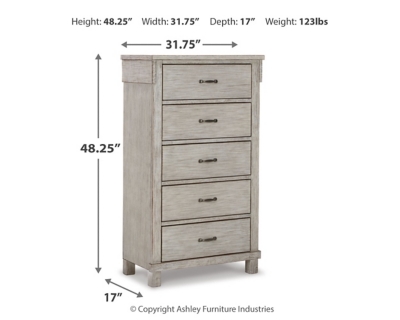 Hollentown Chest of Drawers, Whitewash, large