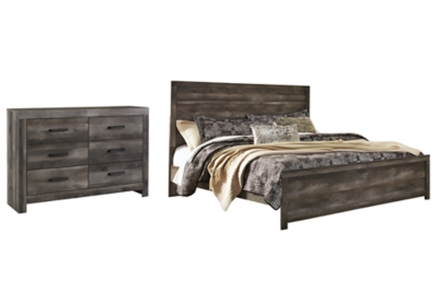 Wynnlow King Panel Bed with Dresser, Gray