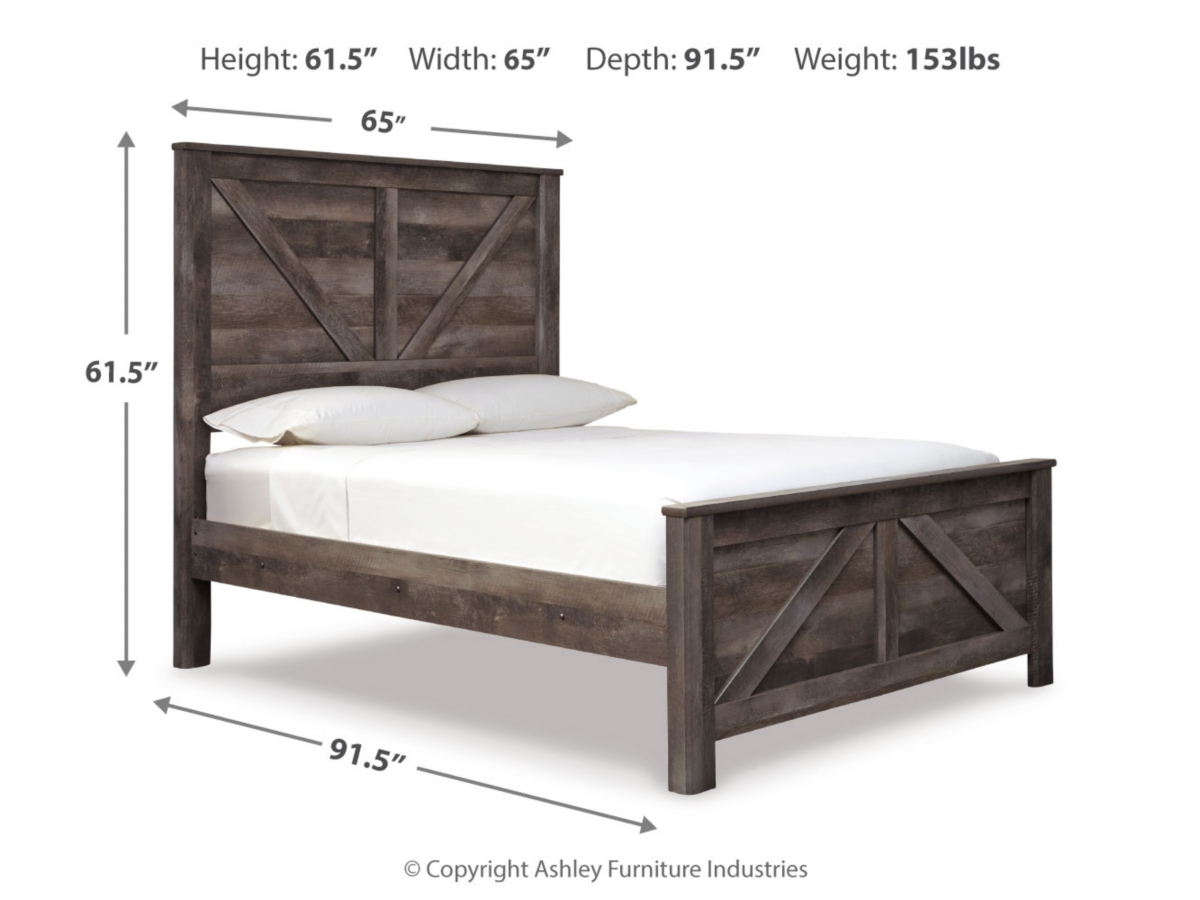 Wynnlow Crossbuck Panel Bed - Gray Wynnlow Crossbuck Panel Bed - Gray