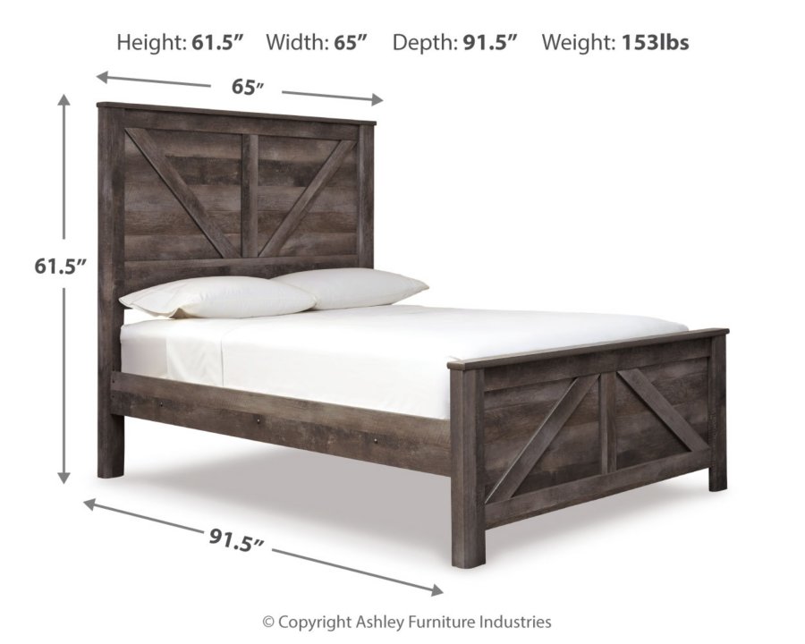 Cama, cómoda y espejo Wynnlow Queen con panel y travesaño - image 6