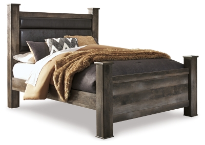 Wynnlow Queen Poster Bed, Gray, large