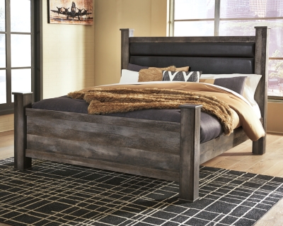 Wynnlow King Poster Bed, Gray