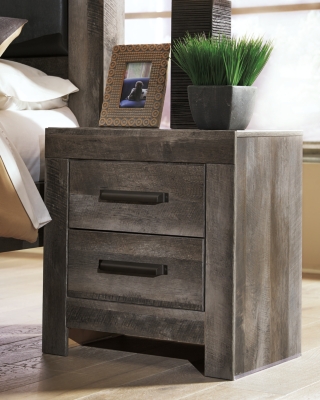 Wynnlow 24 2 Drawer Charging Nightstand, Gray