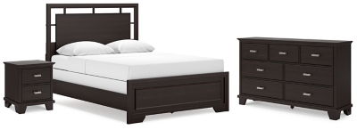 APG-B441B6-5PC Covetown Queen Panel Bed with Dresser and Nightsta sku APG-B441B6-5PC