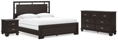 APG-B441B8-5PC Covetown King Panel Bed with Dresser and Nightstan sku APG-B441B8-5PC