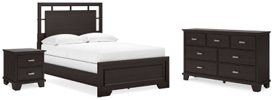 APG-B441B4-5PC Covetown Full Panel Bed with Dresser and Nightstan sku APG-B441B4-5PC