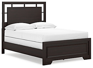Covetown Full Panel Bed, Dark Brown, large