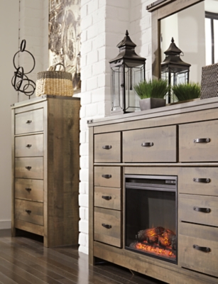 Trinell Dresser With Fireplace Ashley Furniture Homestore