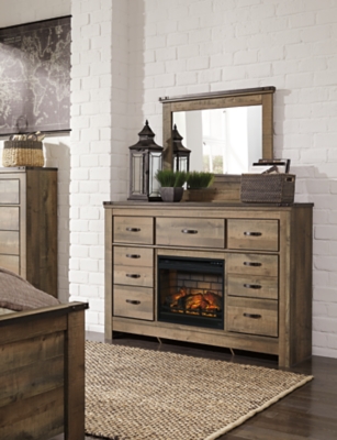 Trinell Dresser With Fireplace Ashley Furniture Homestore