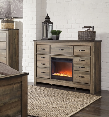 Trinell Dresser With Fireplace Ashley Furniture Homestore