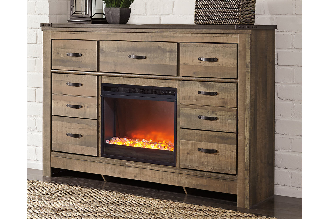 Trinell Dresser With Fireplace Ashley Furniture Homestore