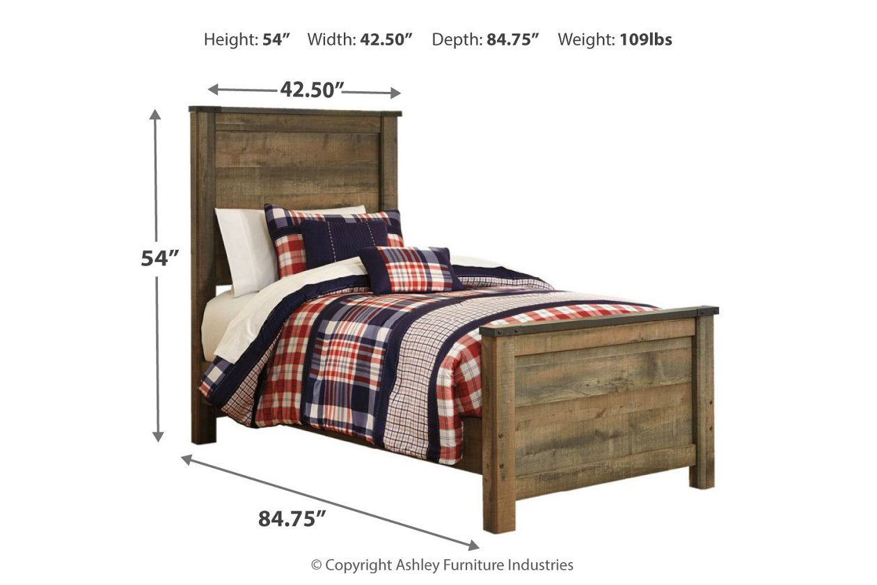 Trinell Twin Panel Bed With Mattress, Twin Size Bed Frame Ashley Furniture