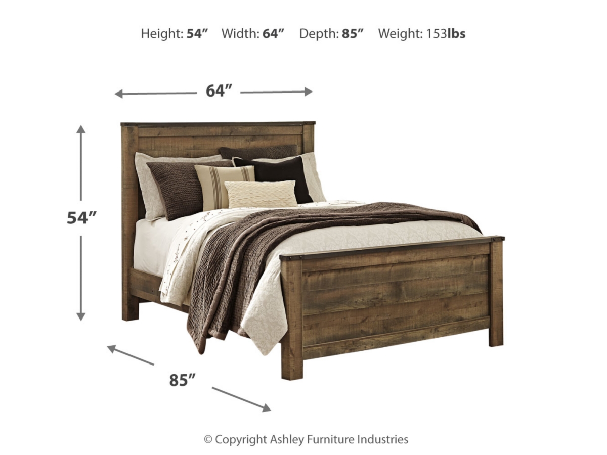 Trinell Queen Panel Bed and Dresser with Electric Fireplace Ashley