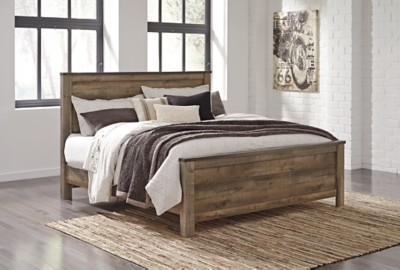 APK-B446-KPB Trinell King Panel Bed, Brown sku APK-B446-KPB