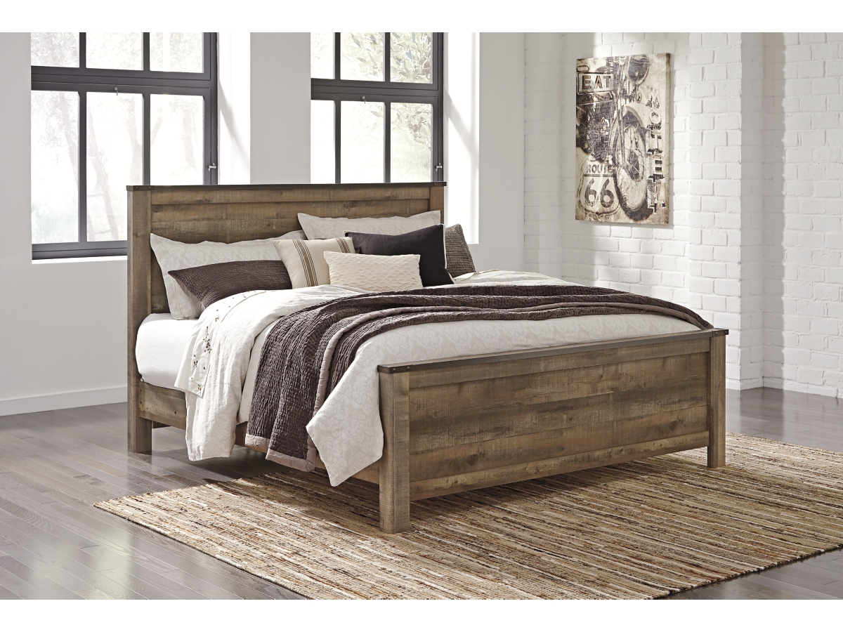 Trinell Panel Bed - Brown