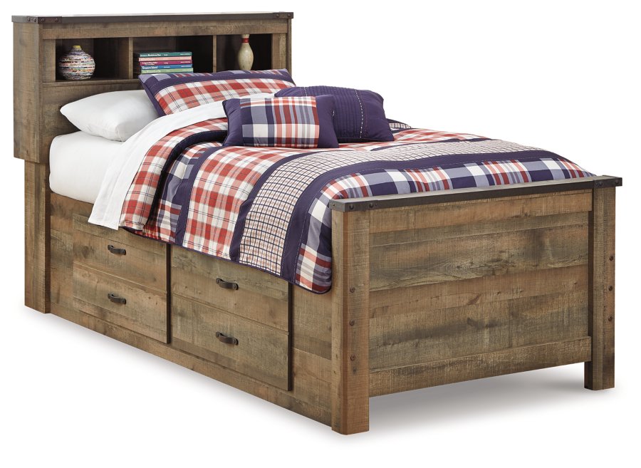 Cama nido doble Trinell, cómoda y 2 mesitas de noche - image 4