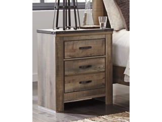 Trinell 25" 2 Drawer Charging Nightstand
