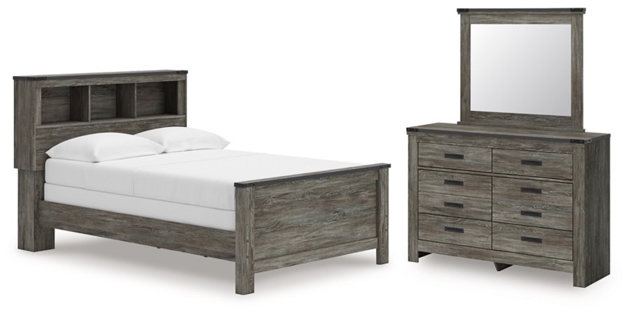 Frandern Full Bookcase Bed, Dresser and Mirror - image 1