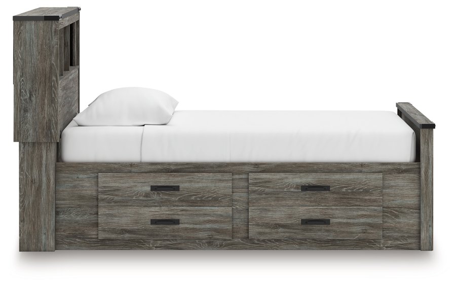 Frandern Twin Bookcase Bed with Storage, Dresser and Mirror - image 12