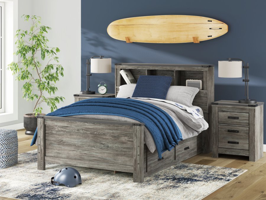 Frandern Full Bookcase Bed with Storage, Dresser and Mirror - image 19