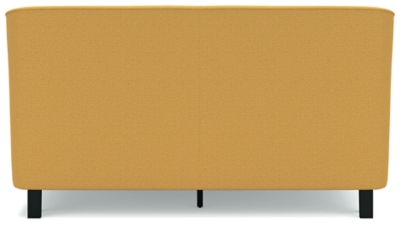 Maloken California King Upholstered Bed with Roll Slats, Mustard, large