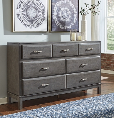 Caitbrook 7 Drawer Dresser, Gray