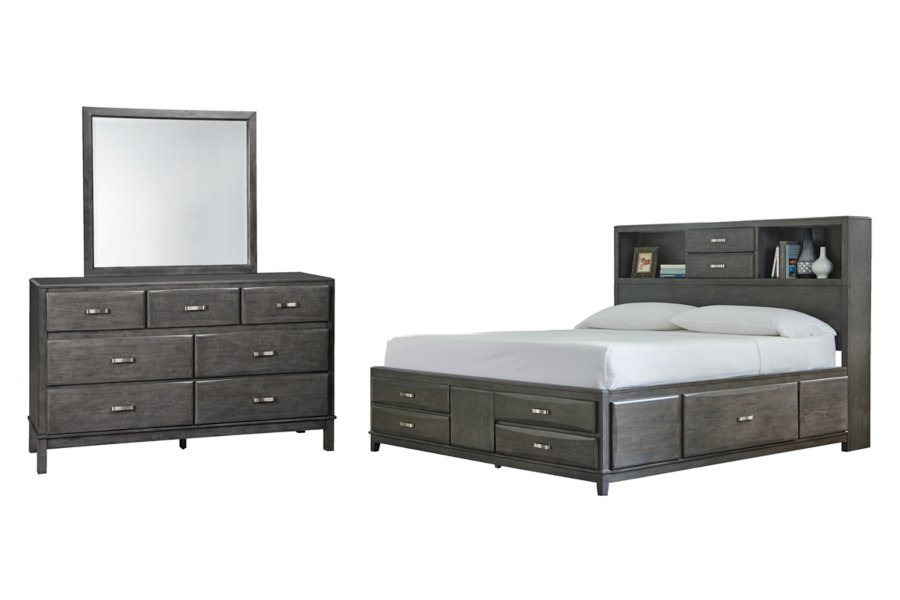 Caitbrook King Storage Bed, Dresser and Mirror - image 1