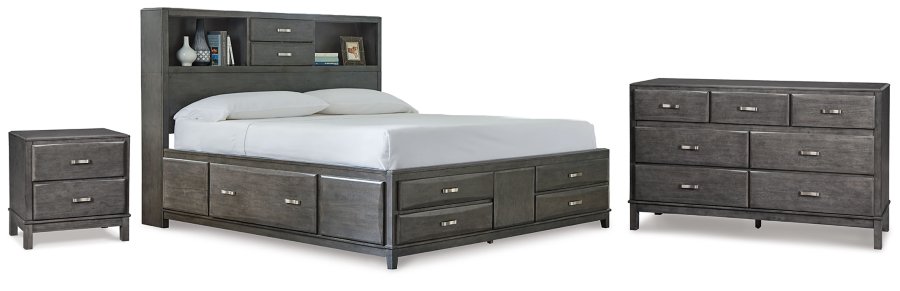 Cama queen, cómoda y mesita de noche Caitbrook - image 1