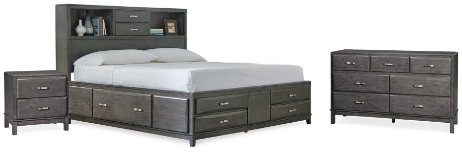 Caitbrook King Storage Bed, Dresser and Nightstand - image 1
