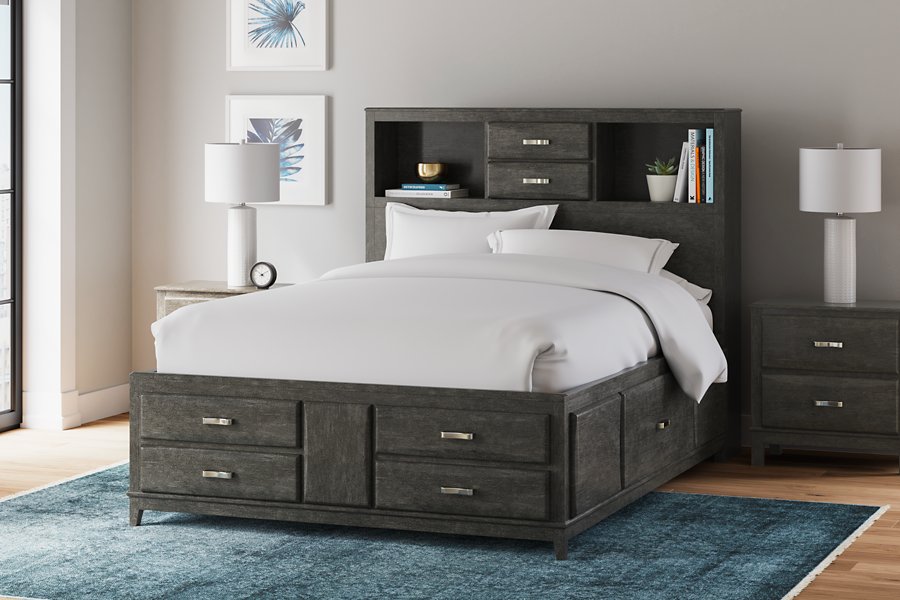 Cama tamaño queen, tocador, espejo y mesita de noche Caitbrook - image 10