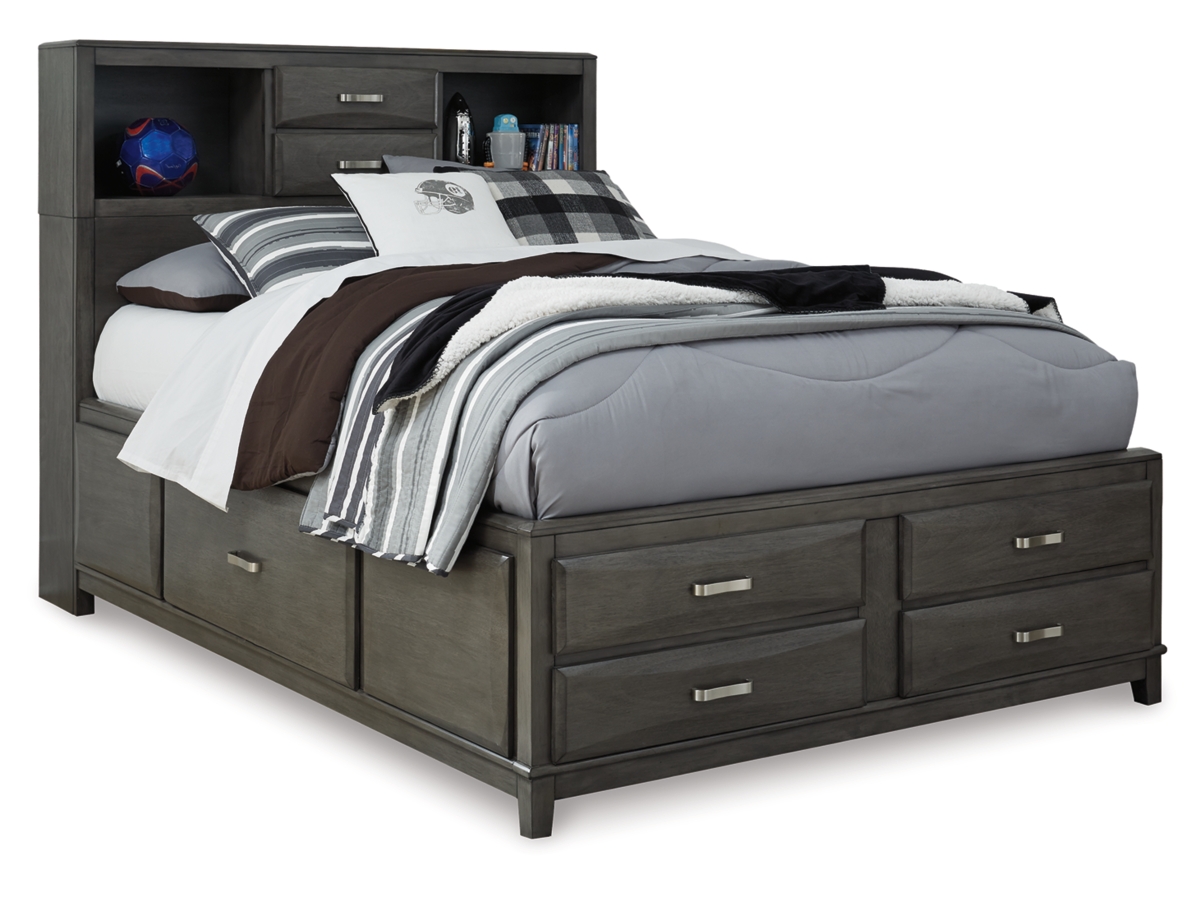 Caitbrook Full Storage Bed with 7 Storage Drawers with