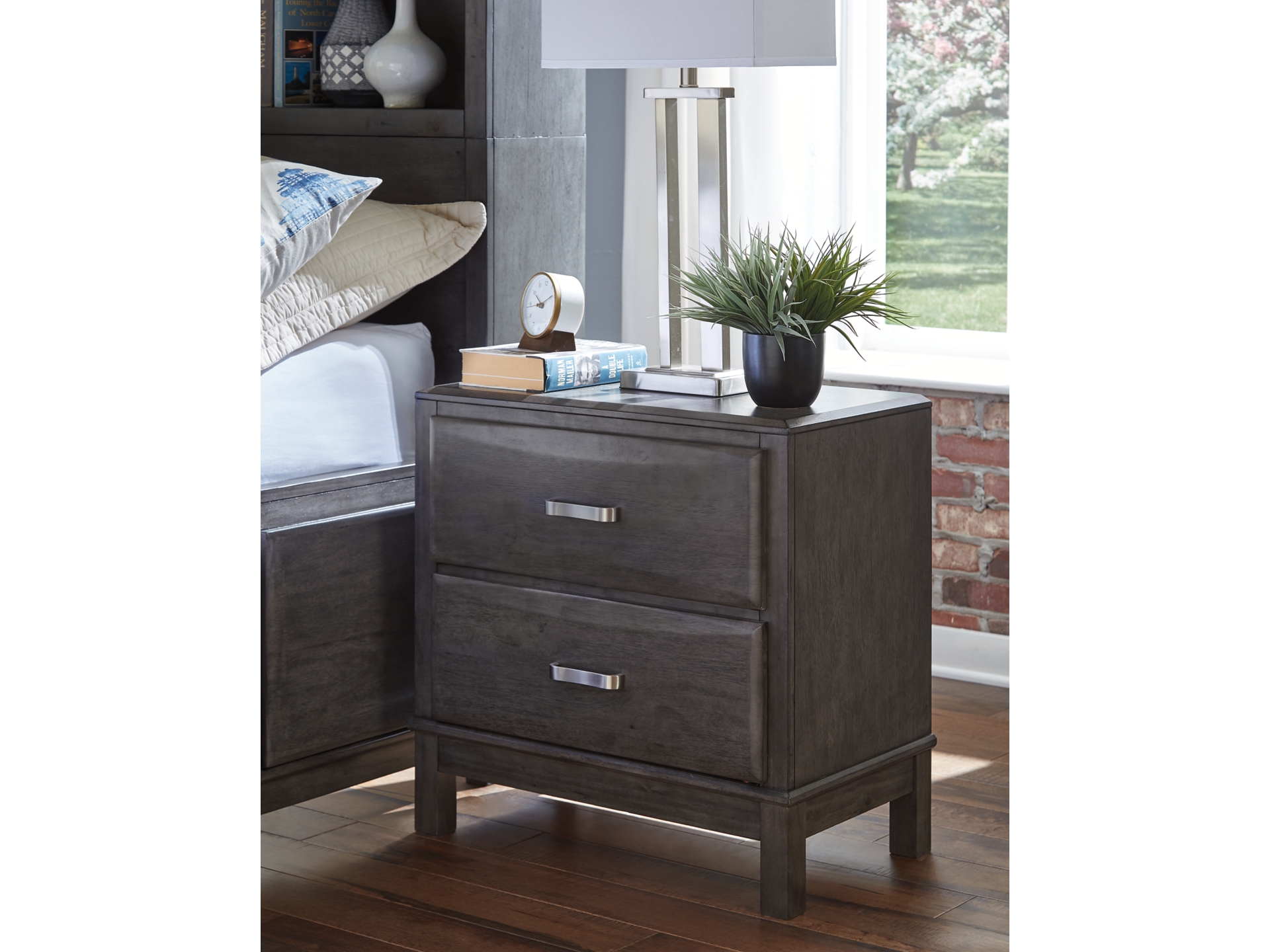 Image 3 of Caitbrook Queen Storage Bed with 8 Storage Drawers with Mirrored Dresser, Chest 