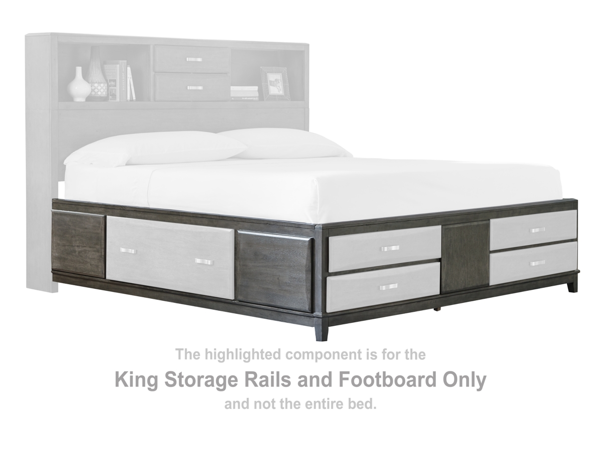 Caitbrook King Storage Rails and Footboard | Ashley