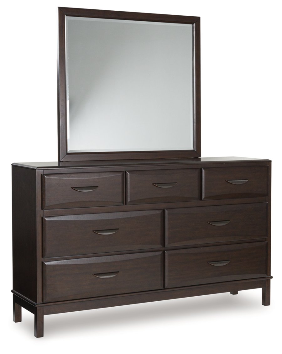 Cama Queen, cómoda y espejo Vanmore - image 2