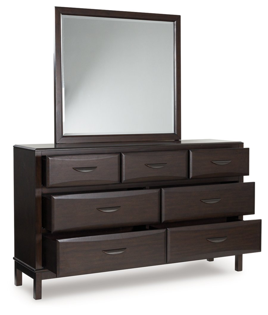 Cama Queen, cómoda y espejo Vanmore - image 3