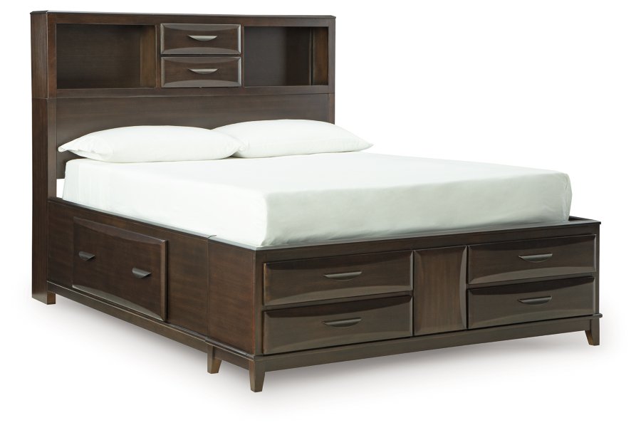 Cama Queen, cómoda y espejo Vanmore - image 5