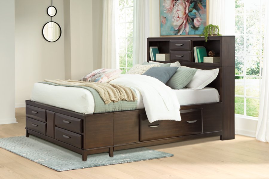 Cama Queen, cómoda y espejo Vanmore - image 11